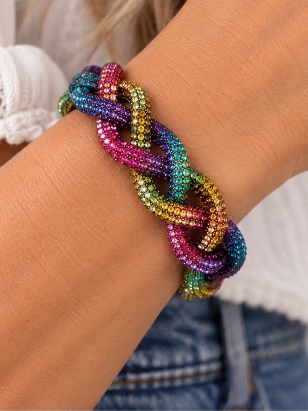 Braided Bling Magnetic Bracelet